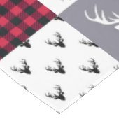 バッファロー素朴の格子模様パッチワーク赤い白のクリスマス テーブルクロス (アングル)