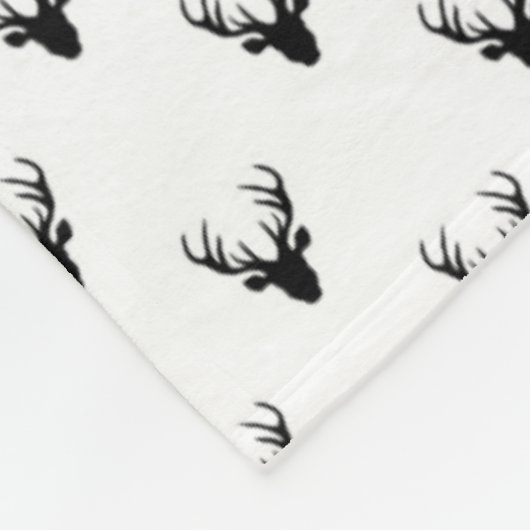 バッファロー素朴の格子模様パッチワーク赤い白のクリスマス フリースブランケット (角)