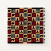 バッファロー素朴チェックウッドレッドブラックレシピ ノートブック (裏面)