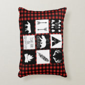 バッファロー素朴チェックプレイドウッドランドアドベンチャー アクセントクッション (正面(垂直))