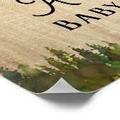 バッファロー素朴チェックワイルドワンベビーシャワーへようこそ ポスター (角)