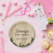 バッファロー素朴チェック野生の1つの赤ちゃんシャワー ペーパープレート (パーティー)