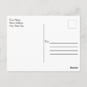 バッファロー素朴プレイドクラフトフォトファミリークリスマス ポストカード (裏面)