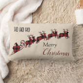 バッファロー素朴プレイドクリスマスピローサンタズ ランバークッション (ブランケット)