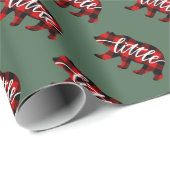 バッファロー素朴プレイドクリスマスラッピング紙 ラッピングペーパー (ロールコーナー)