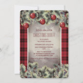 バッファロー素朴プレイドシルバーグレークリスマスディナー 招待状 (正面)