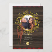 バッファロー素朴プレイドスタッグ写真ANYイベント 招待状 (正面)