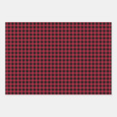 バッファロー素朴プレイドチェックパターン ラッピングペーパーシート (正面2)