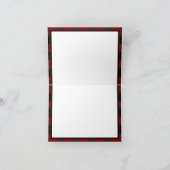 バッファロー素朴プレイドパターンカスタムイメージ カード (内部)