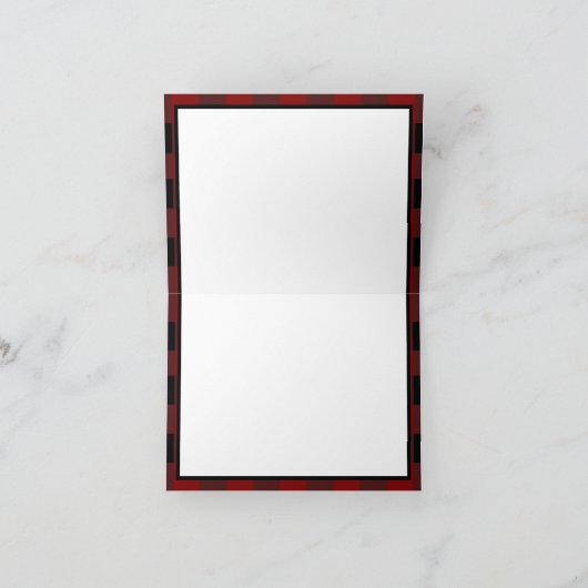 バッファロー素朴プレイドパターンカスタムイメージ カード (内部)