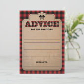 バッファロー素朴プレイドベビーシャワーアドバイスカード (スタンド正面)