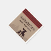 バッファロー素朴プレイドランバージャックテーマベビーシャワー スタンダードカクテルナプキン (角)