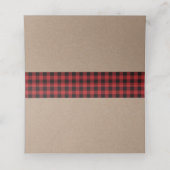 バッファロー素朴プレイドランバージャックテーマベビーシャワー プレイスカード (内部開封)