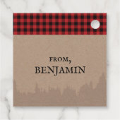 バッファロー素朴プレイドランバージャック誕生日ありがとう フェイバータグ (裏面)