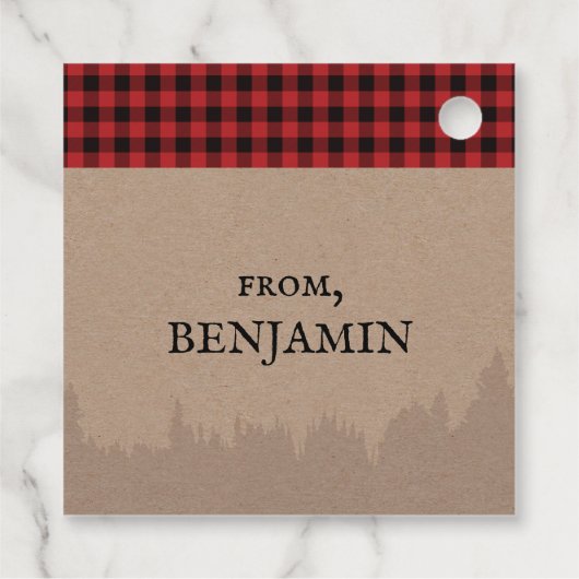 バッファロー素朴プレイドランバージャック誕生日ありがとう フェイバータグ (裏面)