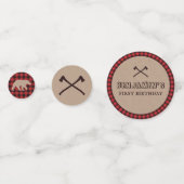 バッファロー素朴プレイドランバージャック誕生日テーマ コンフェッティ (正面)