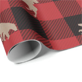 バッファロー素朴プレイドランバージャック誕生日テーマ ラッピングペーパー (ロールコーナー)