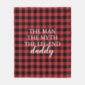 バッファロー素朴プレイド形見のお父さんの日の贈り物 フリースブランケット (正面)