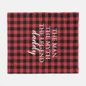 バッファロー素朴プレイド形見のお父さんの日の贈り物 フリースブランケット (正面(横))