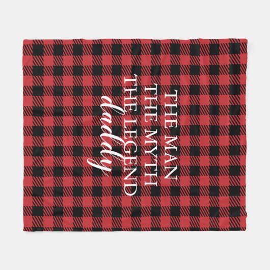 バッファロー素朴プレイド形見のお父さんの日の贈り物 フリースブランケット (正面(横))