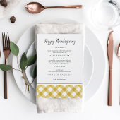 バッファロー素朴プレイド感謝祭ディナー メニュー