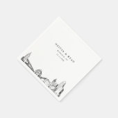 バッファロー結婚のミニマル紙 スタンダードカクテルナプキン (角)
