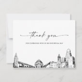 バッファロー結婚スカイラインの写真サンキューカード 招待状 (正面)