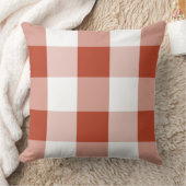 バッファロー赤と白チェック クッション (ブランケット)