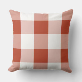 バッファロー赤と白チェック クッション