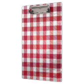 バッファロー赤と白プレイド クリップボード (左)