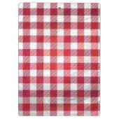 バッファロー赤と白プレイド クリップボード (裏面)