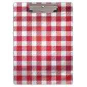 バッファロー赤と白プレイド クリップボード (正面)