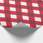 バッファロー赤と白プレイド ラッピングペーパー (角)