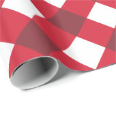 バッファロー赤と白プレイド ラッピングペーパー (ロールコーナー)