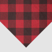 バッファロー赤と黒の格子模様のクリスマス 薄葉紙 (詳細)