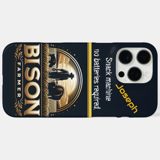 バッファロー農家スタンド誇りを持った Case-Mate iPhoneケース (裏面 (横))