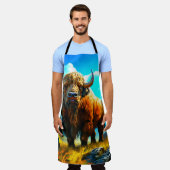 バッファロー エプロン (着用した状態)