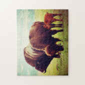 バッファロー&カーフ・オクラホマ。 ジグソーパズル (縦)