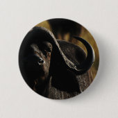 バッファロー-サファリの大きい5つの動物ピン 缶バッジ (正面)