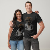 バッファロー サングラス サファリ 動物 おもしろ Tシャツ (ユニセックス)