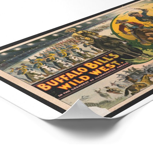 バッファロー・ビルのワイルドウェストとラフ・ライダー ポスター (角)
