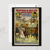 バッファロー・ビルのワイルドウエストカウボーイズのポスター ポストカード (正面/裏面)
