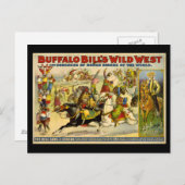 バッファロー・ビルのワイルドウエストカウボーイズのポスター ポストカード (正面/裏面)