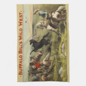 バッファロー・ビルのワイルドウエスト・ウマ キッチンタオル (縦)