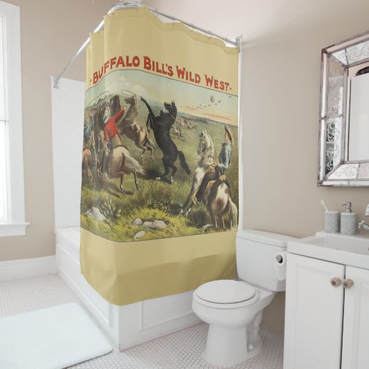 バッファロー・ビルのワイルドウエスト・ウマ シャワーカーテン (インサイチュ)