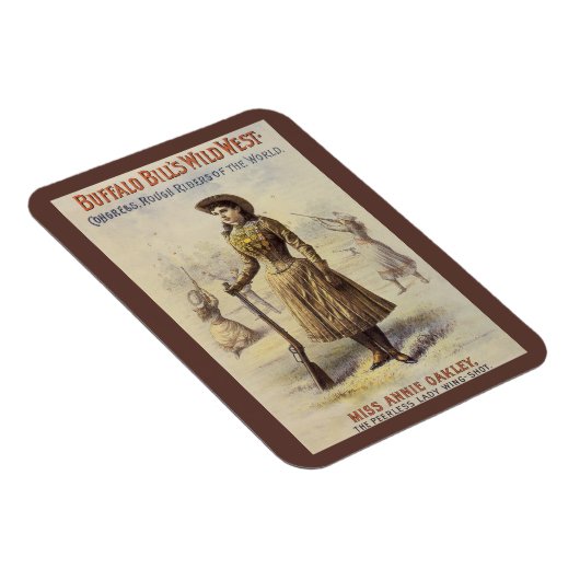 バッファロー・ビルのワイルド・ウェスト・ショーとアニー・オークリー マグネット (右側)