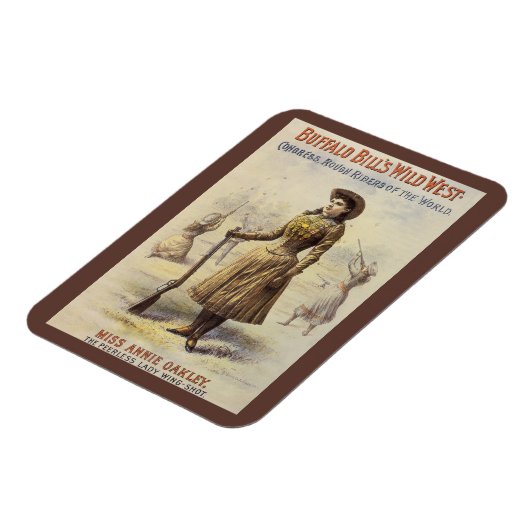 バッファロー・ビルのワイルド・ウェスト・ショーとアニー・オークリー マグネット (左側)