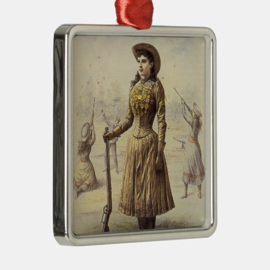 バッファロー・ビルのワイルド・ウェスト・ショーとアニー・オークリー メタルオーナメント (右)