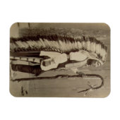 バッファロー・ビルの先住民・アメリカンポートレート マグネット (横)