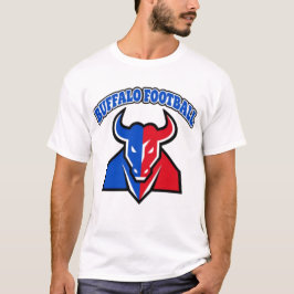 バッファロー フットボール チーム ロゴ 勇敢なスポーツ ブル マスコット Tシャツ